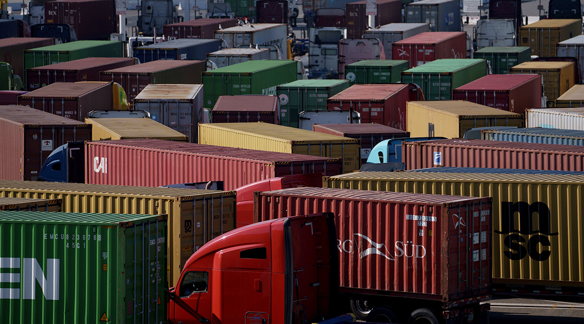 Containers at the Port of LA