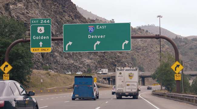 Interstate 70 near Colorado Springs, Colorado