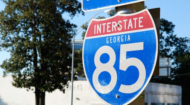 Interstate 85 sign in Georgia