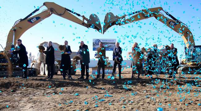 Breaking ground for Volkswagen facility in Tennessee
