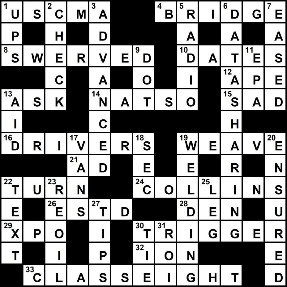 Crossword Puzzle Solution for March 2 2020 Transport Topics