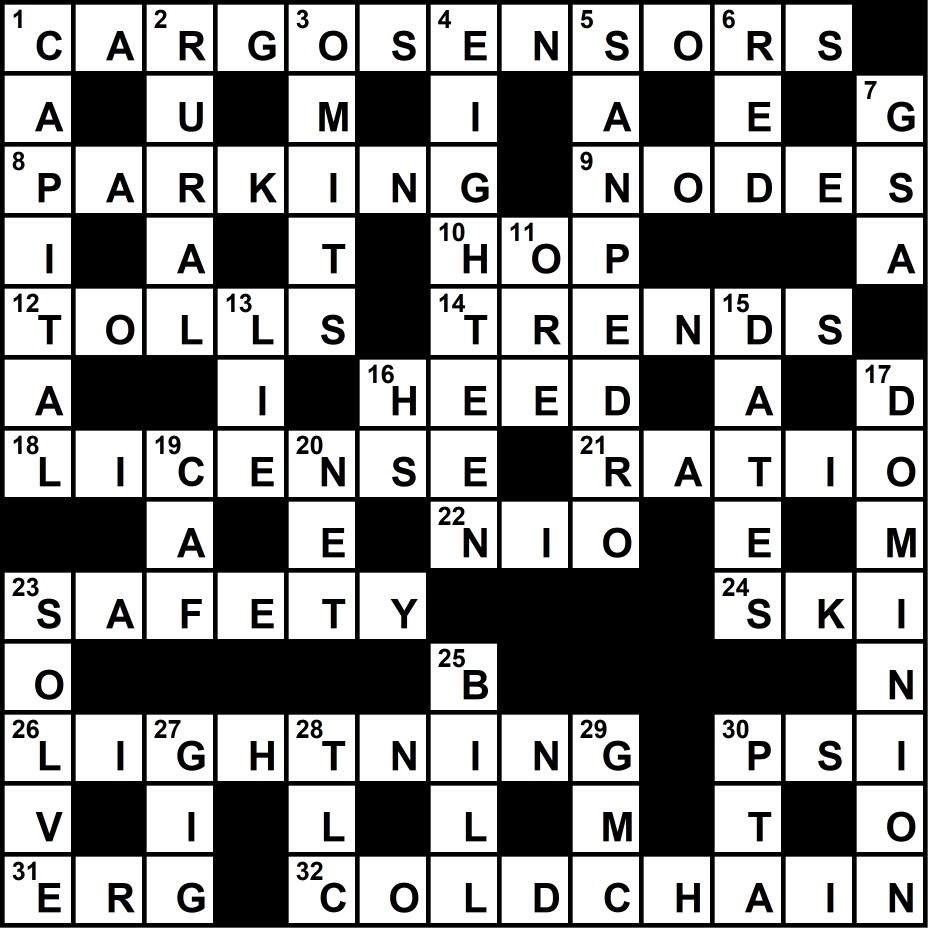 crossword puzzle solution for september 6 2021 transport topics