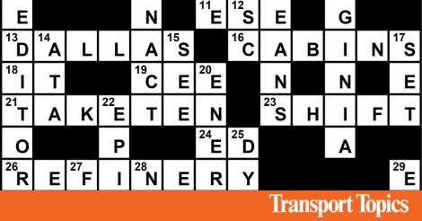 Crossword Puzzle Solution for June 15 2020 Transport Topics