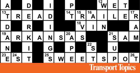 Crossword Puzzle Solution November 13 2017 Transport Topics