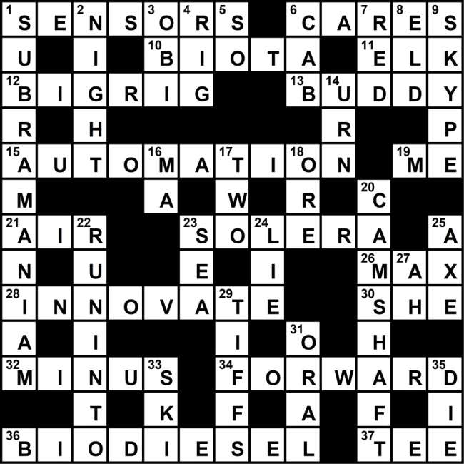 Crossword solution