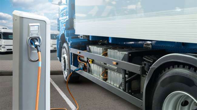 Electric trucks charge