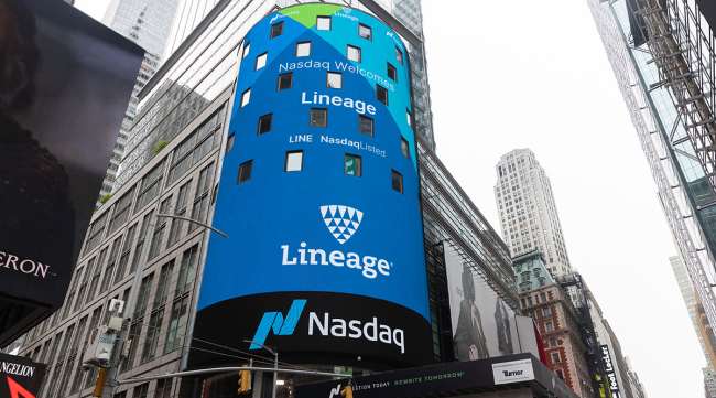 Lineage Inc. signage in New York