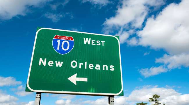 New Orleans road sign