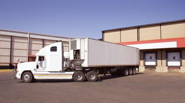 Truck at loading dock