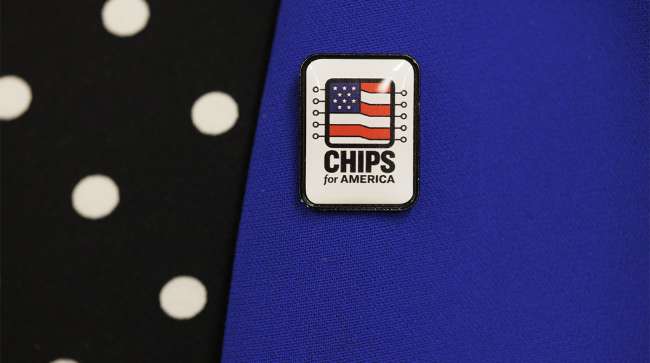 Chips for America pin