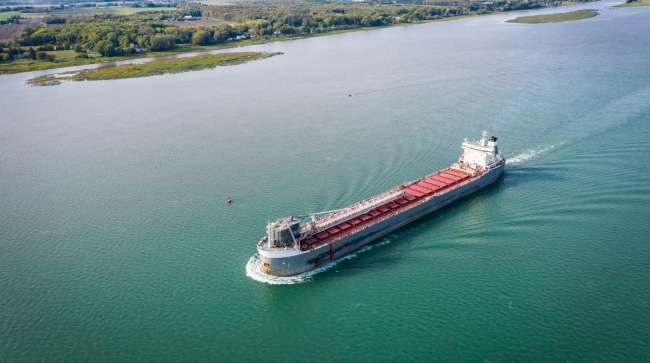 Ship on St. Lawrence Seaway