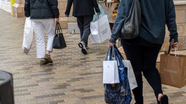 Shoppers with bags