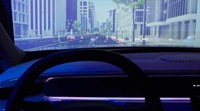 Holographic windshield display