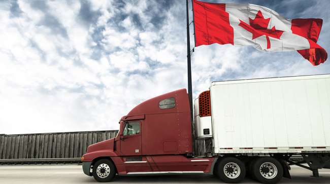 Canada truck flag