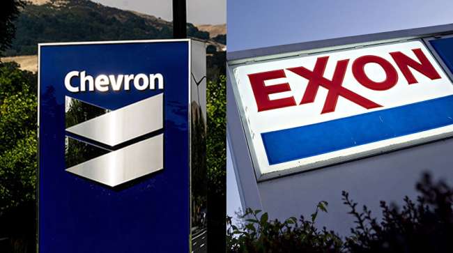 Chevron and Exxon signs