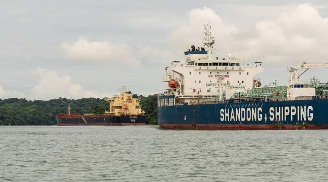 Ships on Panama Canal