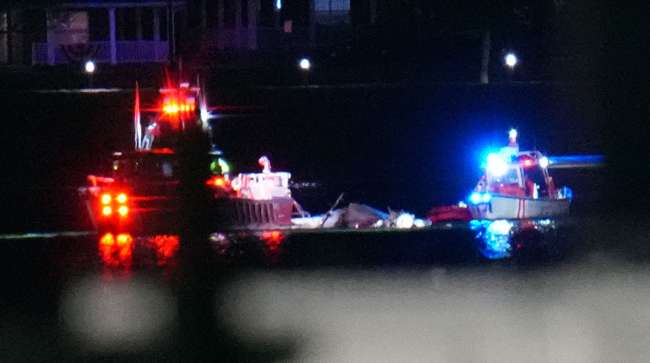 Rescue boats in Potomac River