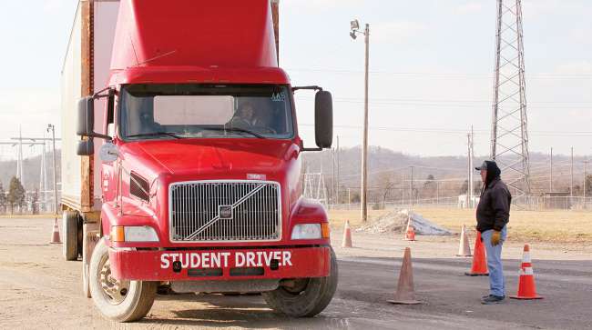 Student truck driver