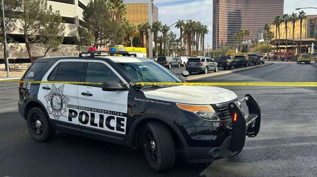 Police car at Cybertruck fire