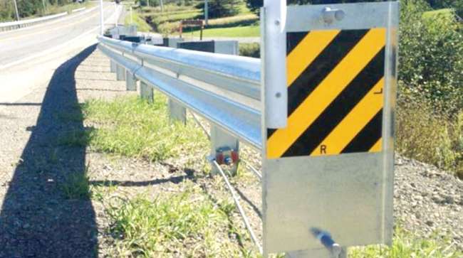 guardrail along roadway