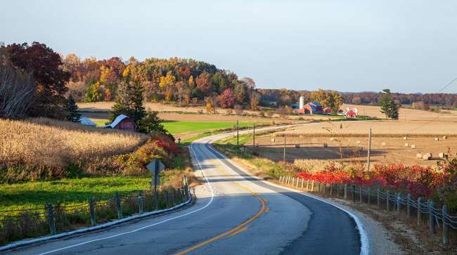 Rural Wisconsin road