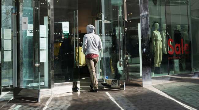 A shopper enters an H&M store in San Diego, Calif. (Bing Guan/Bloomberg News)