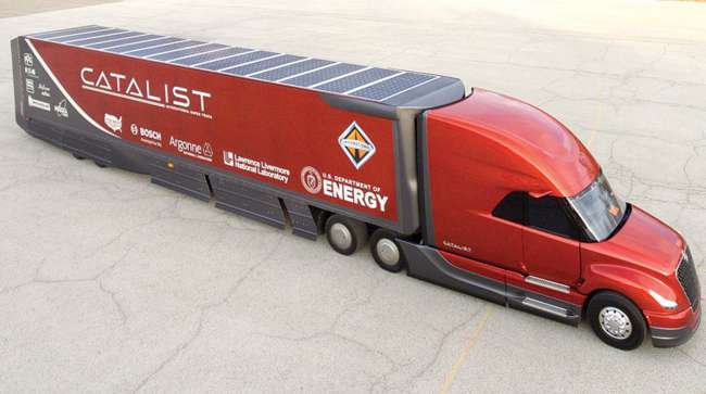 International concept truck with eNow solar panels