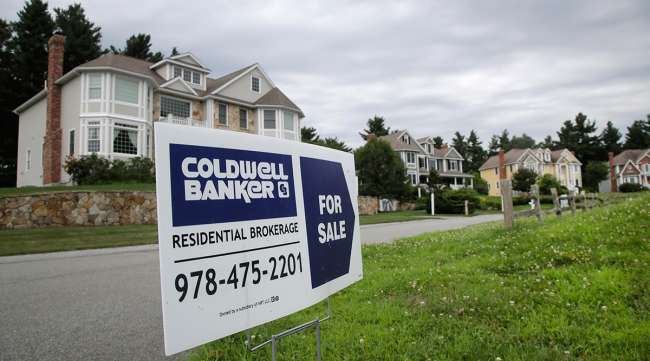 Sign advertising house for sale in Massachusetts