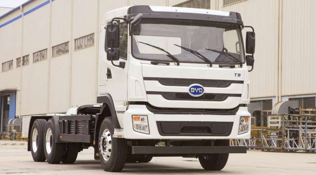 A BYD battery-electric truck