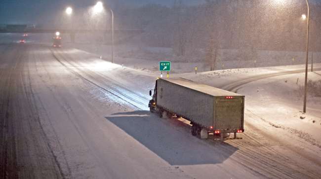 Part of FMCSA's hours-of-service proposal involves traveling in adverse conditions.