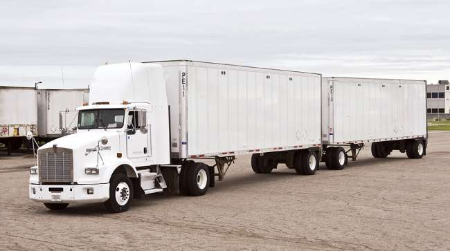 Twin 33-foot trailers