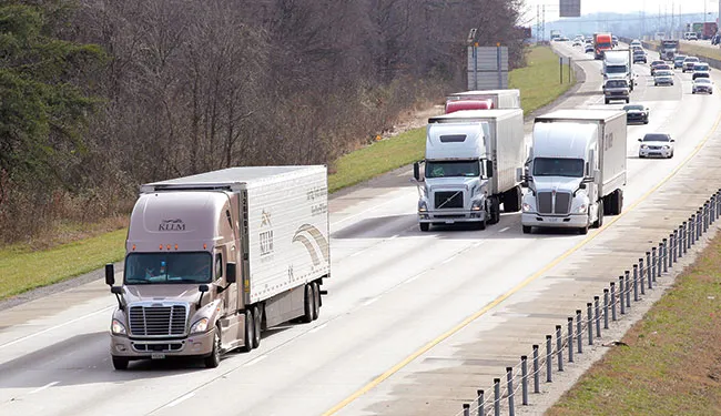 Vehicles on highway in Kentucky