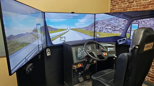 Truck driving simulator