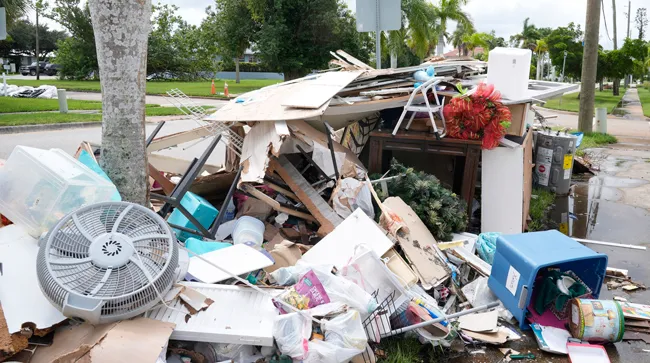 Hurricane Helene rubble