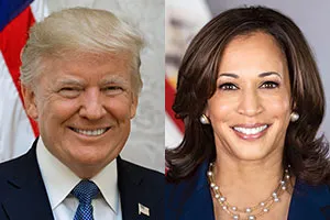 Donald Trump and Kamala Harris