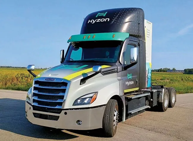 Hyzon Class 8 hydrogen fuel cell truck