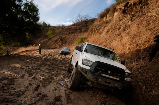 California access road mud