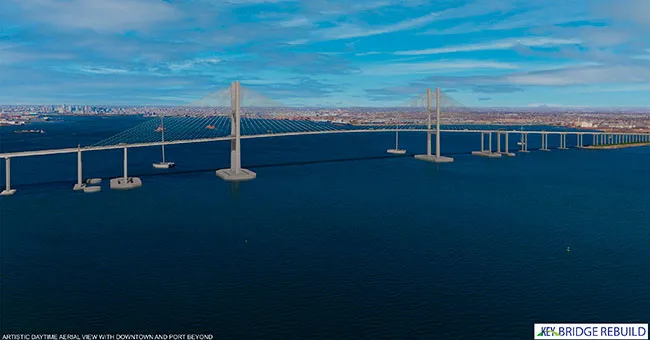 New Key Bridge design rendering