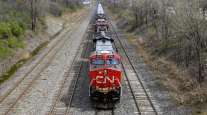 A Canadian National Railway locomotive