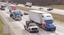 Trucks and other vehicles on the highway