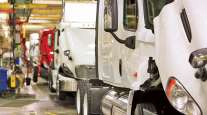 Freightliner trucks in production