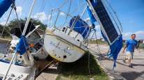 Hurricane Helene boat wreckage