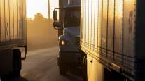 Trucks at the Mexican border