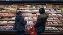 Meat section in Brooklyn market