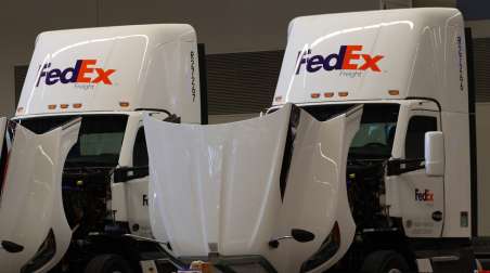 FedEx Freight trucks