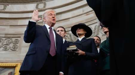 Donald Trump swearing in