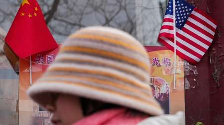 US-China flags