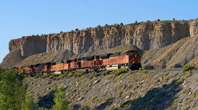 Freight train in Utah