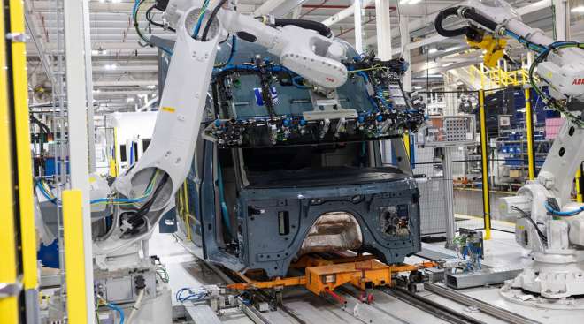 Volvo VNL on assembly line