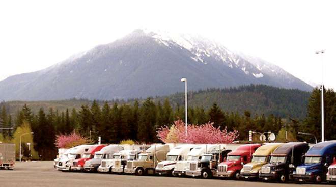 Washington state truck parking lot